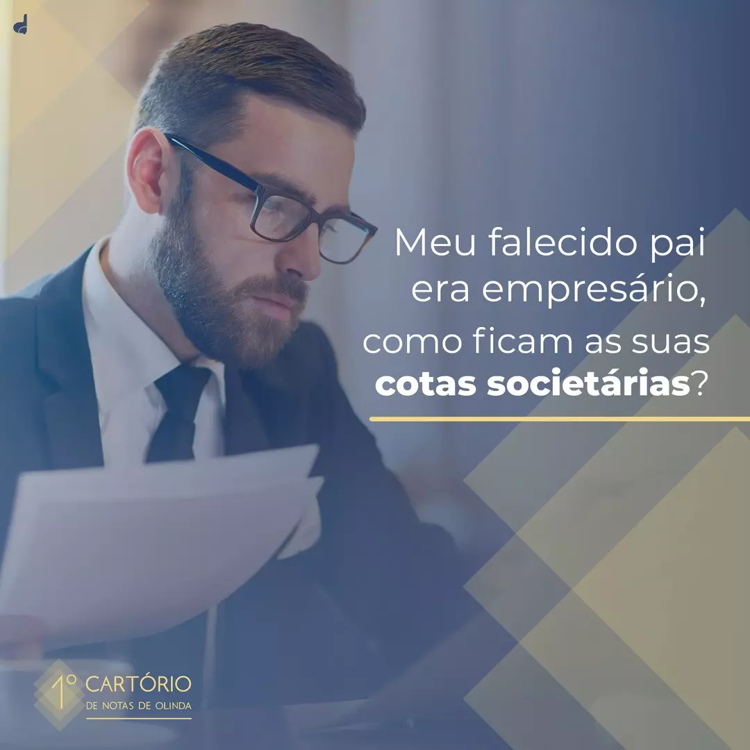 Cotas societárias do falecido